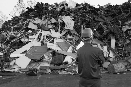 Professional team conducting home clearance