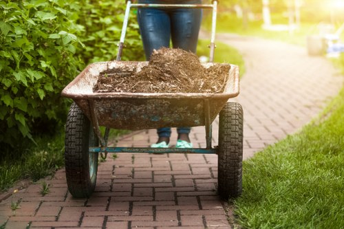 Professional waste removal team managing commercial waste